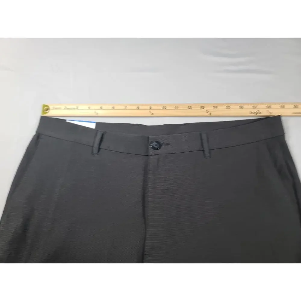 Callaway comfort waistband flat front pant Size 38w 30L black heather golf